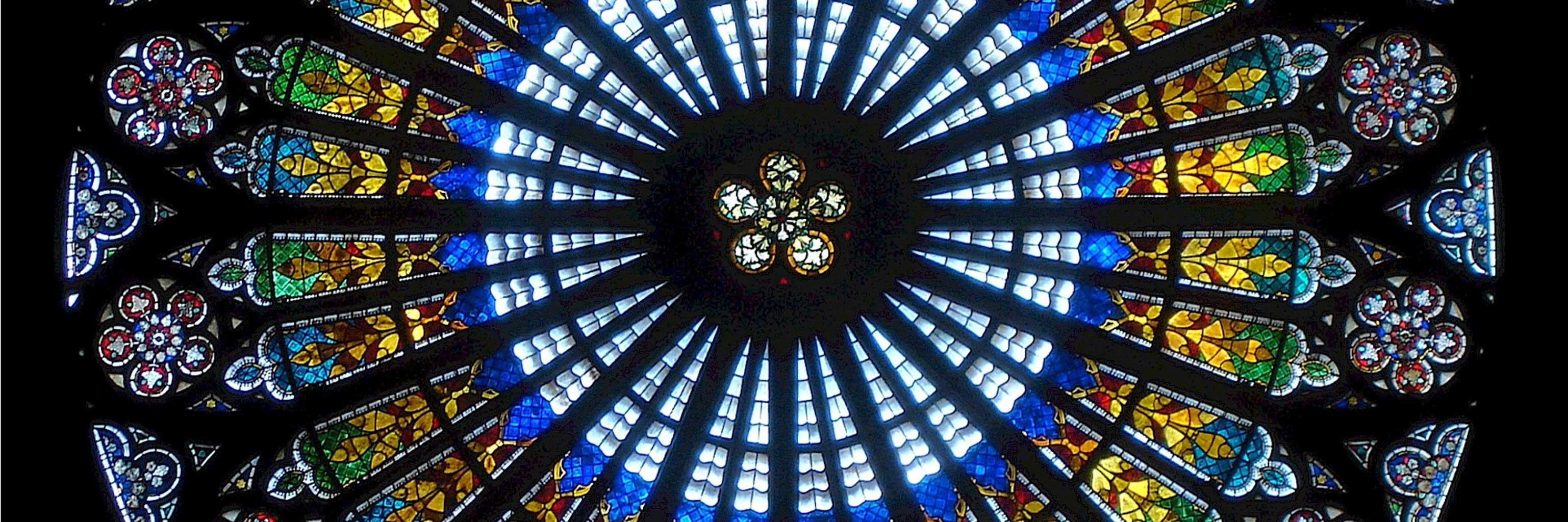 Rose window at Strasbourg Cathedral, Strasbourg, France